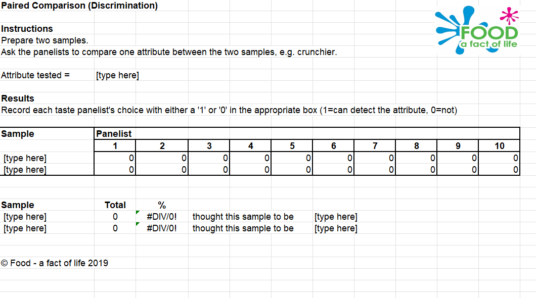 Paired comparison (discrimination)