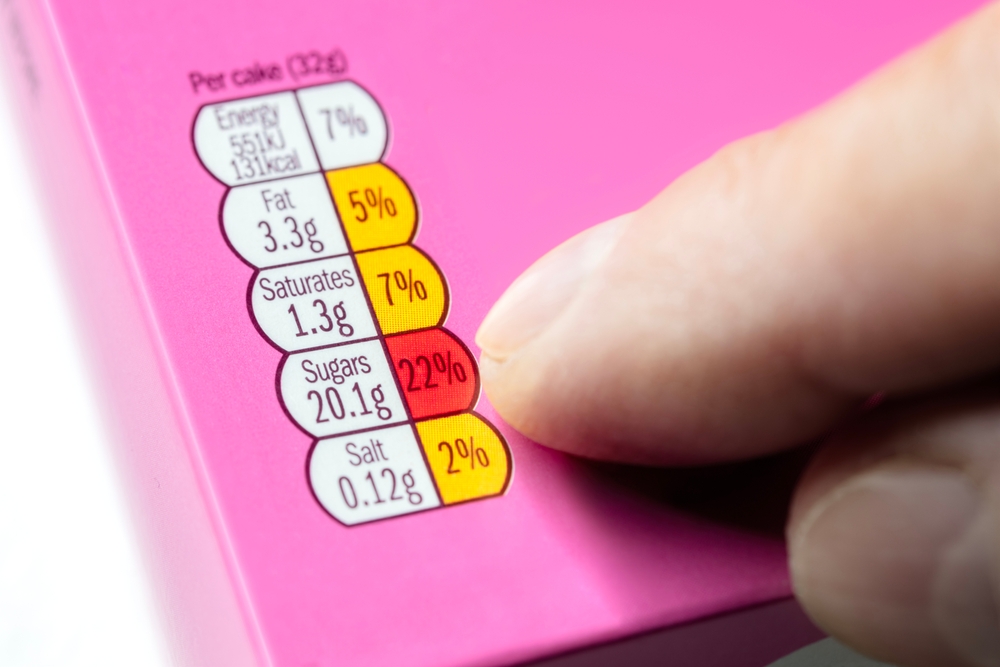 Food labels presentation