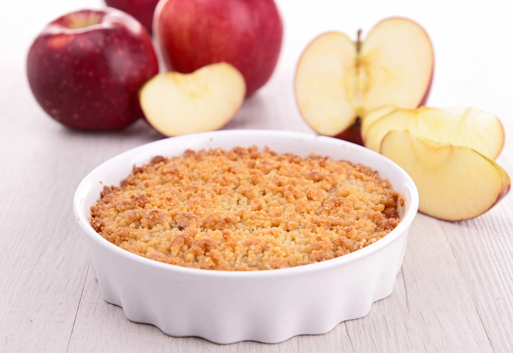 Modifying recipes - apple crumble